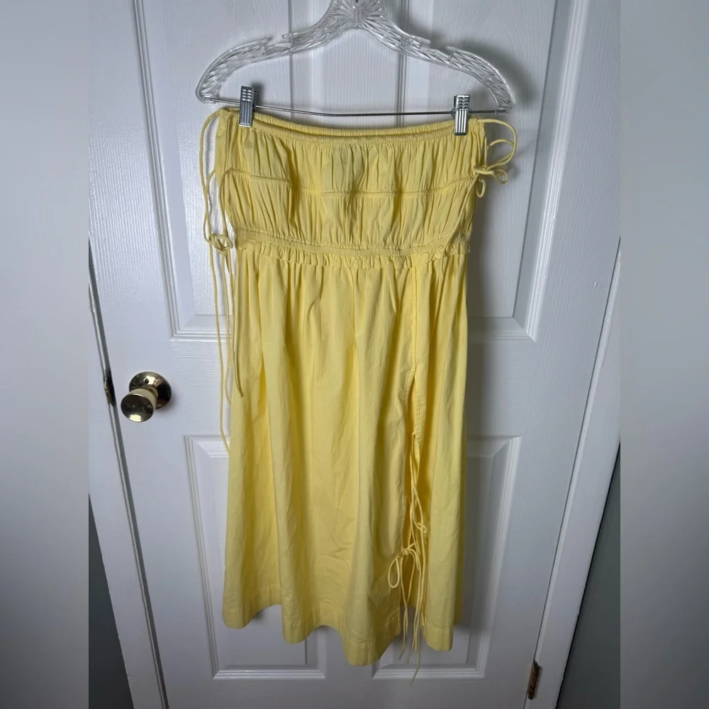 Damson Madder Charlotte Midi Skirt in Yellow - Picture 2 of 11